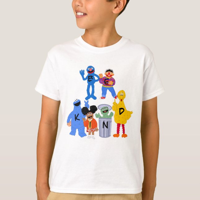 Be Kind in ASL Sesame Street Sign Language T-Shirt (Front)