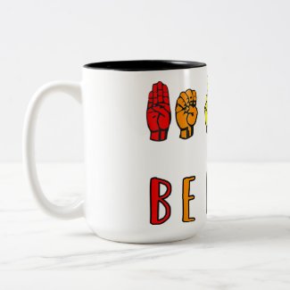 Be Kind in Sign  Two-Tone Coffee Mug