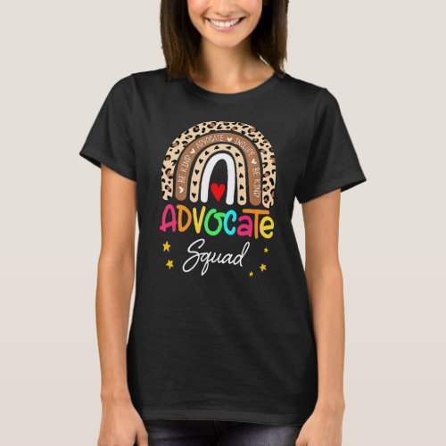 Be Kind Include Autism Sped Teacher Leopard Advoca T_Shirt