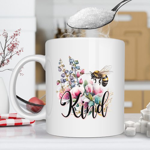 Be Kind Inspirational Bee Coffee Mug