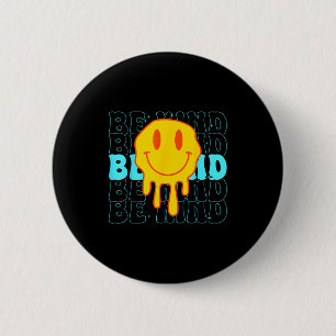 Be kind inspirational blue ribbon world down button