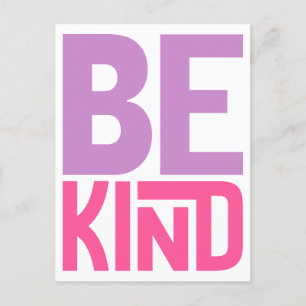 Be Kind Inspirational Quote Holiday Postcard
