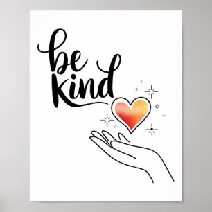 Be Kind Inspirational Quote Positive Motivational Poster