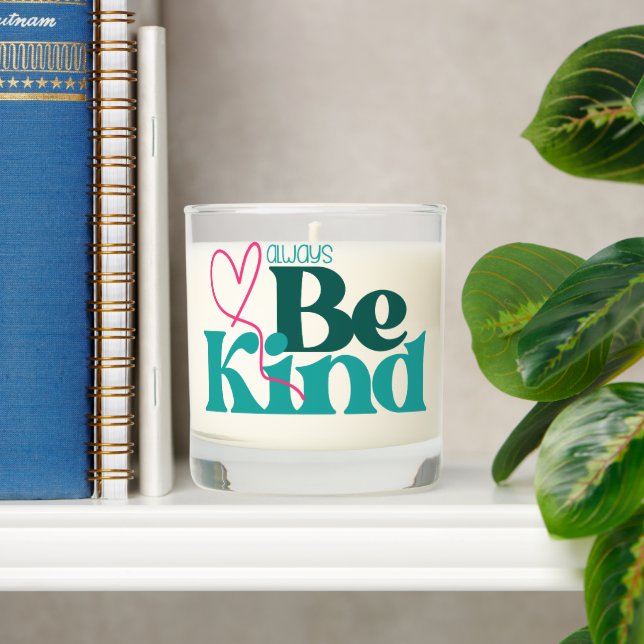 Be Kind Inspirational Quote Scented Candle (Shelf)