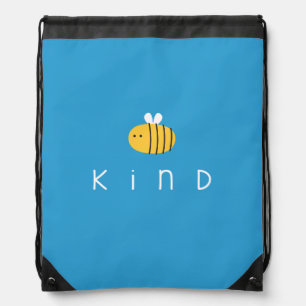 be kind kids Drawstring Bags
