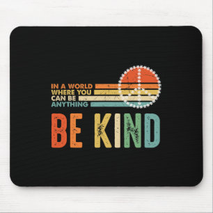 Be Kind Kindness Autism Peace Sign Tie Dye Spread Mouse Pad