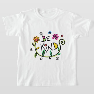 be kind kindness doodle whimsical text T-Shirt