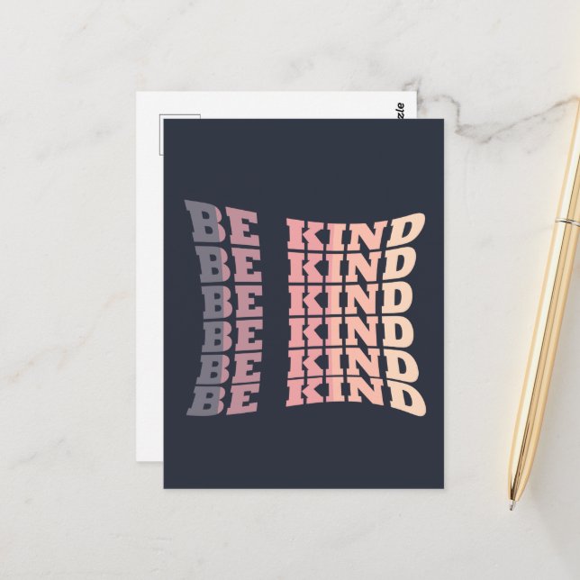 Be kind kindness postcard (Front/Back In Situ)