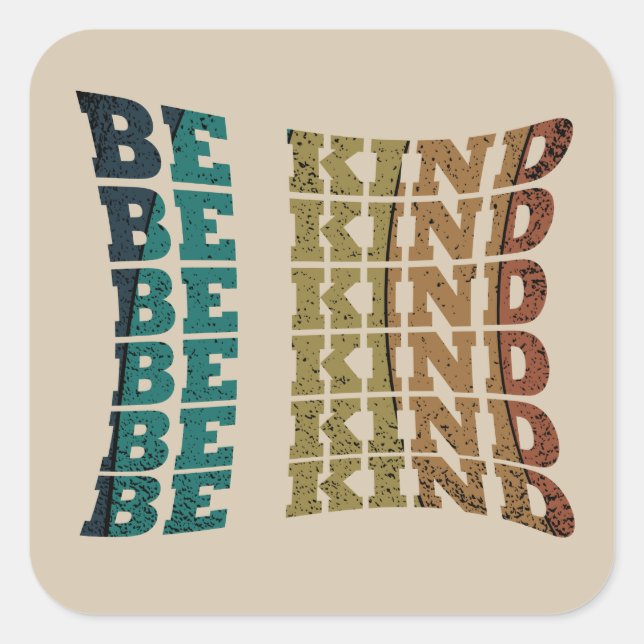 Be kind kindness square sticker (Front)