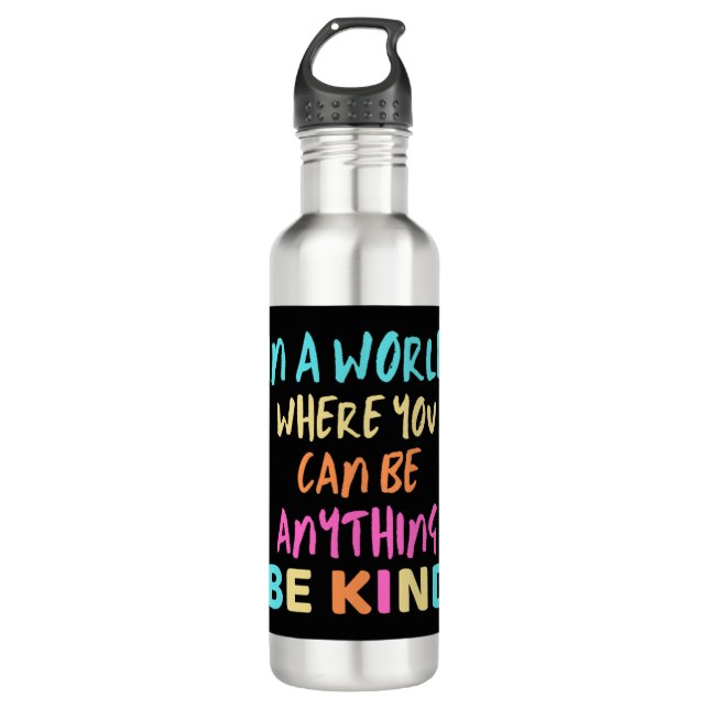Be Kind Kindness Stainless Steel Water Bottle (Front)