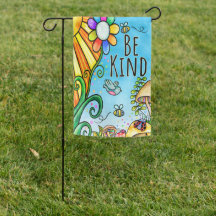 Be Kind - Kindness Watercolor Garden Flag