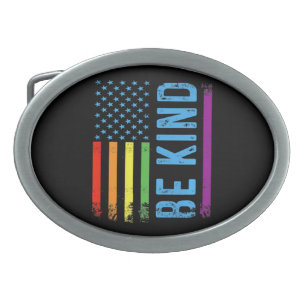 Be Kind Lgbt Lgbtq Gay Pride Rainbow Belt Buckle