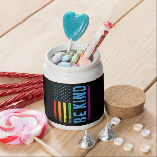 Be Kind Lgbt Lgbtq Gay Pride Rainbow Candy Jar