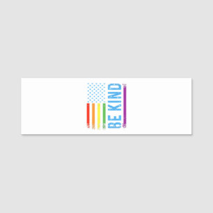 Be Kind Lgbt Lgbtq Gay Pride Rainbow Name Tag