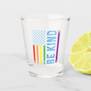 Be Kind Lgbt Lgbtq Gay Pride Rainbow Shot Glass