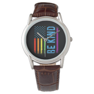Be Kind Lgbt Lgbtq Gay Pride Rainbow Watch