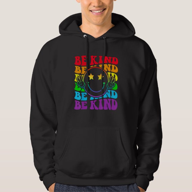 Be Kind LGBT Pride Month Gay Right Funny Smile Hap Hoodie (Front)