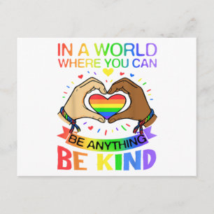 Be Kind LGBT Pride Rainbow Equality Awareness Tee Enclosure Card