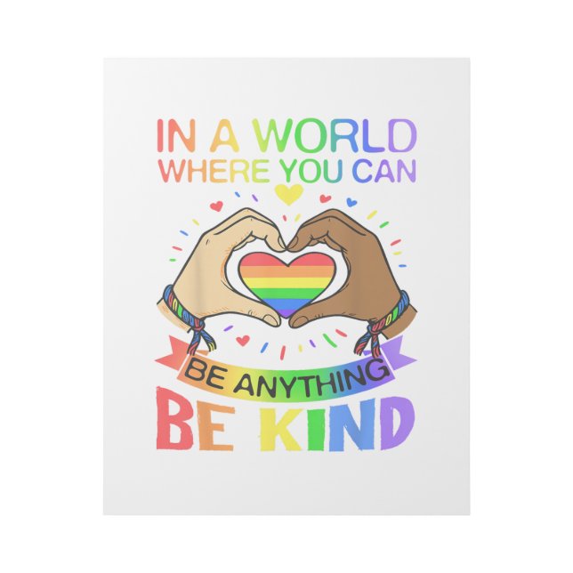 Be Kind LGBT Pride Rainbow Equality Awareness Tee Gallery Wrap (Front)