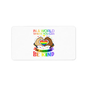 Be Kind LGBT Pride Rainbow Equality Awareness Tee Label