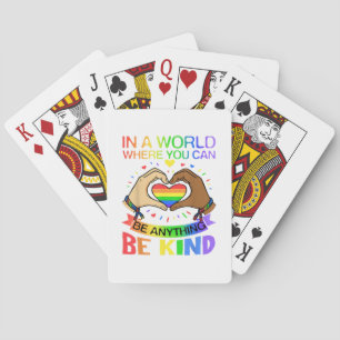 Be Kind LGBT Pride Rainbow Equality Awareness Tee Poker Cards
