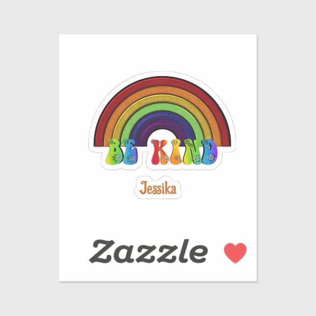 Be Kind LGBTQ Rainbow Positivity  Sticker (Sheet)