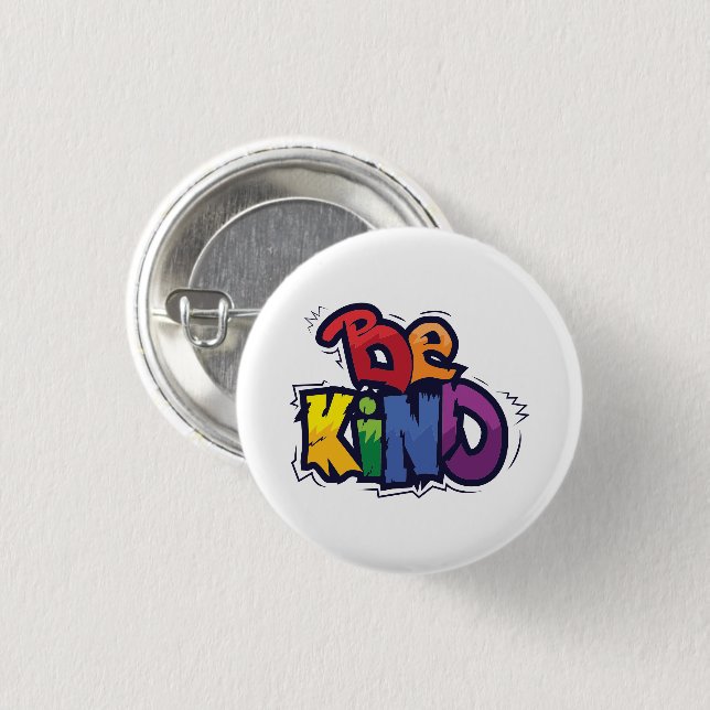 Be Kind | LGBTQ | Rainbow | Pride Month Button (Front & Back)