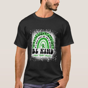 Be Kind Mental Health Awareness Leopard Rainbow Me T-Shirt