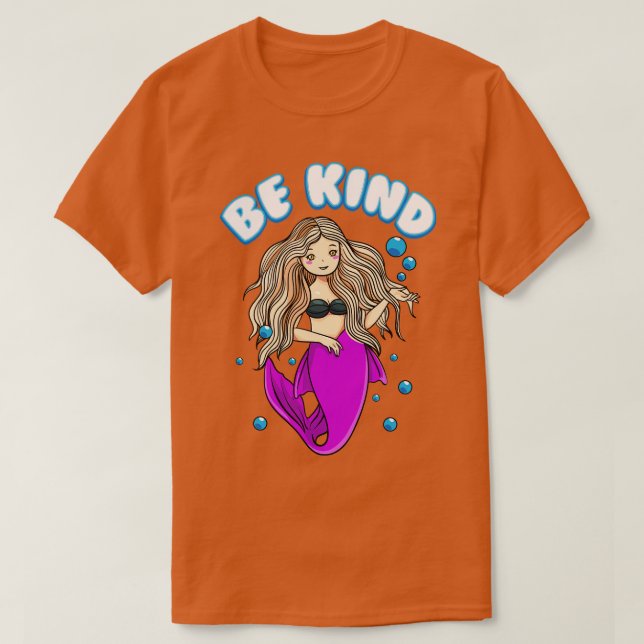 Be Kind Mermaid Choose Kindness AntiBullying Stude T-Shirt (Design Front)