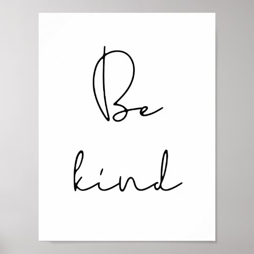 Be kind minimalist poster