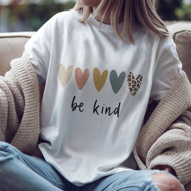 Be Kind Multicolor Hearts T-Shirt (Creator Uploaded)