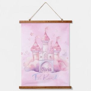 Be Kind Palace on the Pink Cloud customizable Hanging Tapestry
