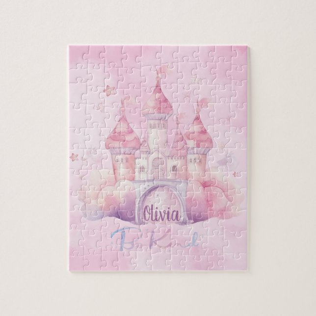 Be Kind Palace on the Pink Cloud customizable Jigsaw Puzzle (Vertical)