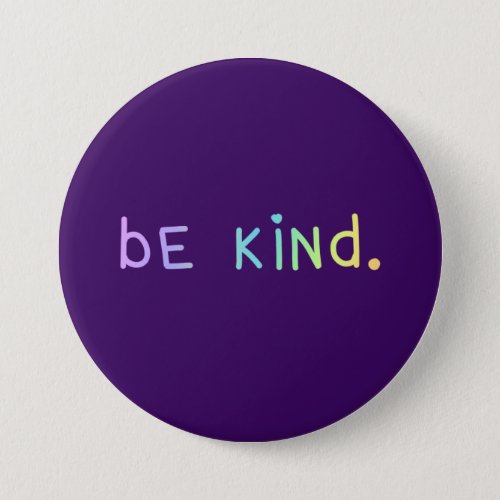 Be Kind Pastel Rainbow Ombre Button