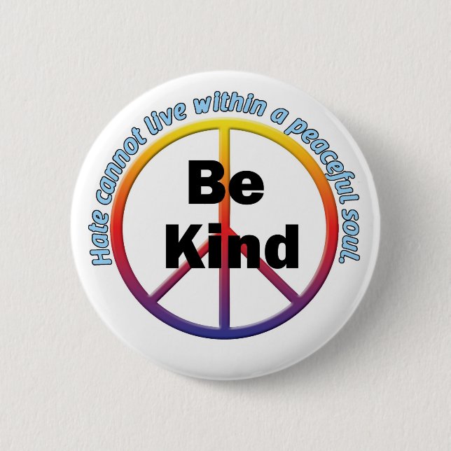 Be Kind Peaceful Soul Button (Front)