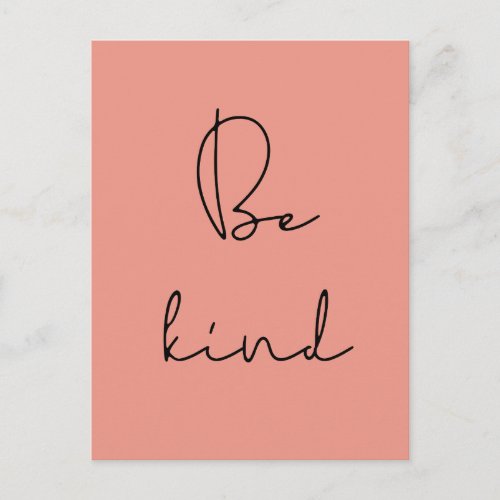 Be kind postcard