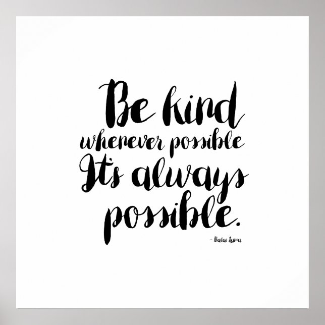 Be Kind Poster (Front)