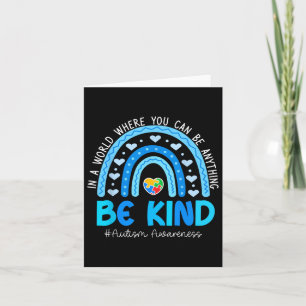 Be Kind Puzzle Rainbow Autism Awareness Month Teac Card