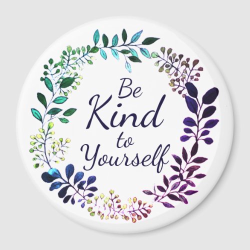 Be Kind Quote  Cute Inspirational Watercolor Art Magnet