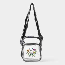 Be Kind Quote Cute Typography Clear Crossbody Bag