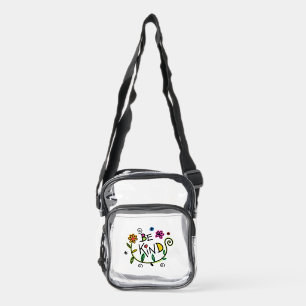 Be Kind Quote Cute Typography Clear Crossbody Bag