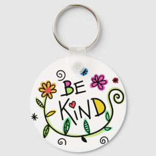Be Kind Quote Cute Typography Keychain
