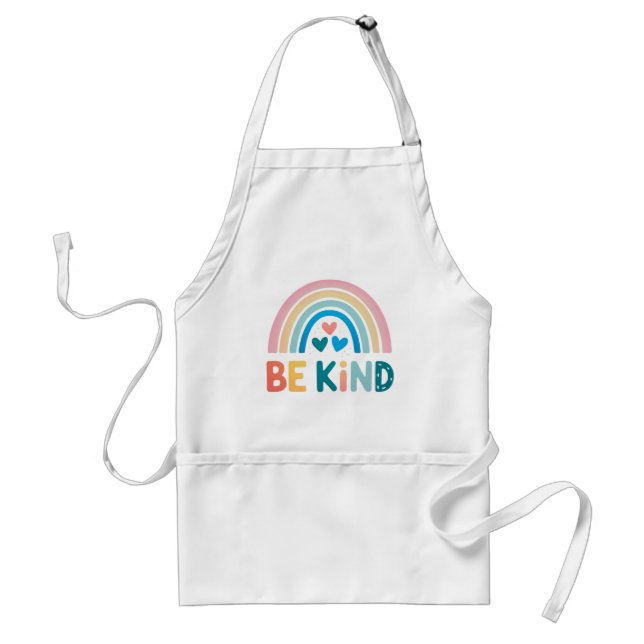 Be Kind Rainbow Adult Apron (Front)