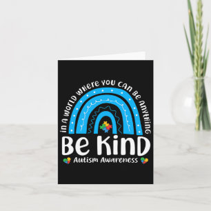 Be Kind Rainbow Autism Awareness Kids Choose Kindn Card