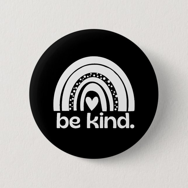 Be Kind Rainbow Button (Front)
