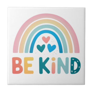 Be Kind Rainbow Ceramic Tile