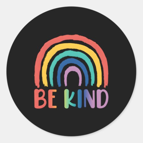 Be Kind Rainbow Choose Kindness Classic Round Sticker