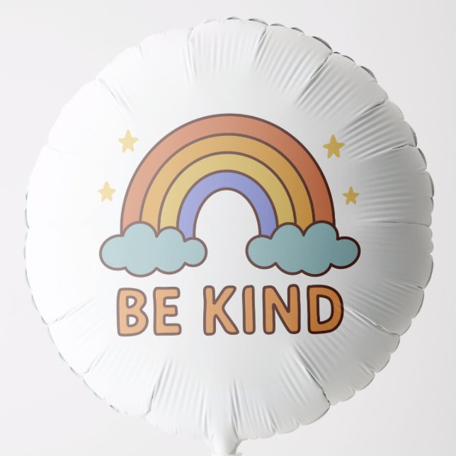"Be Kind Rainbow – Colorful Positive Quote Design" Balloon (Front)