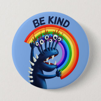 Be Kind Rainbow Cute Kindness Button