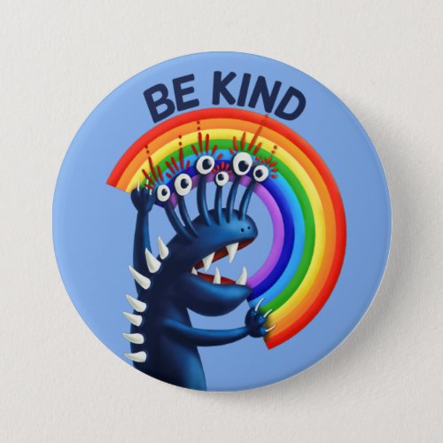 Be Kind Rainbow Cute Kindness Button